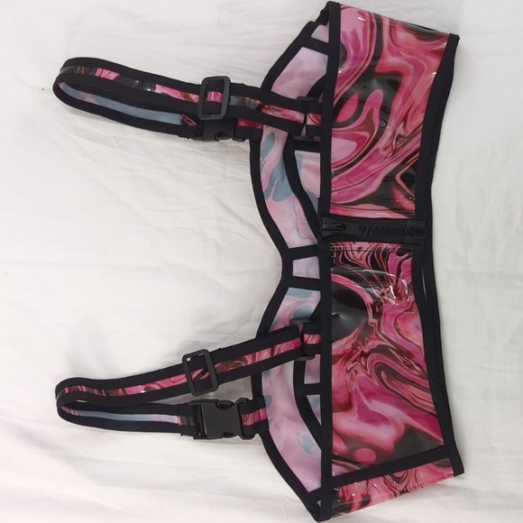 NWOT Dolls Kill Lady Acid Dimension Hologram Bra Top Club Exx Sz S - Picture 6 of 10